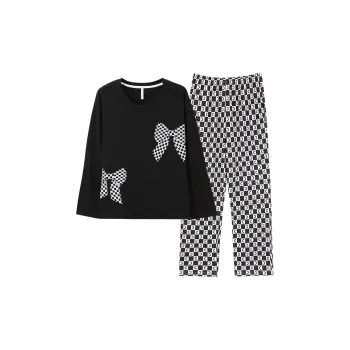 Mulong Family Pajama Set Women's Black