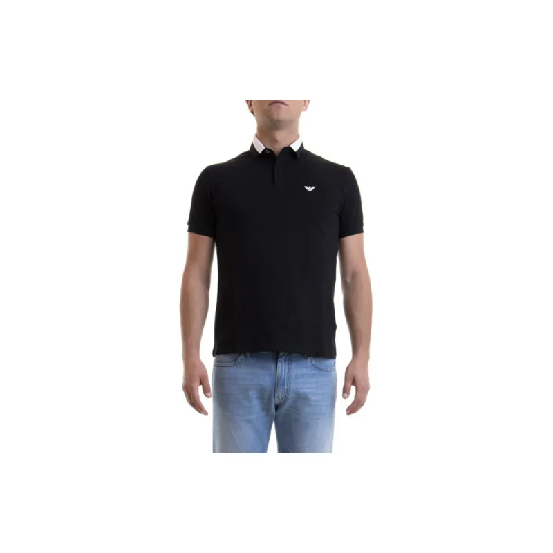 EMPORIO ARMANI Polo Shirts Men Black-2