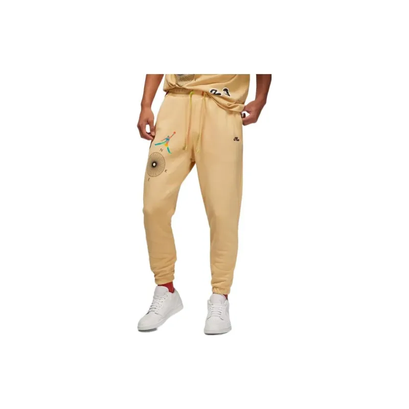 Jordan Casual Pants Men Brown-3