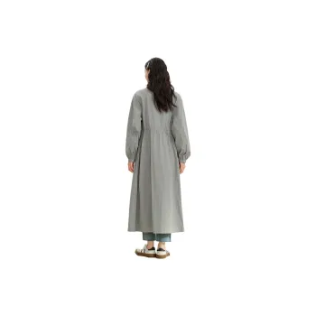 Fragment Trench Coat Women's Light Gray