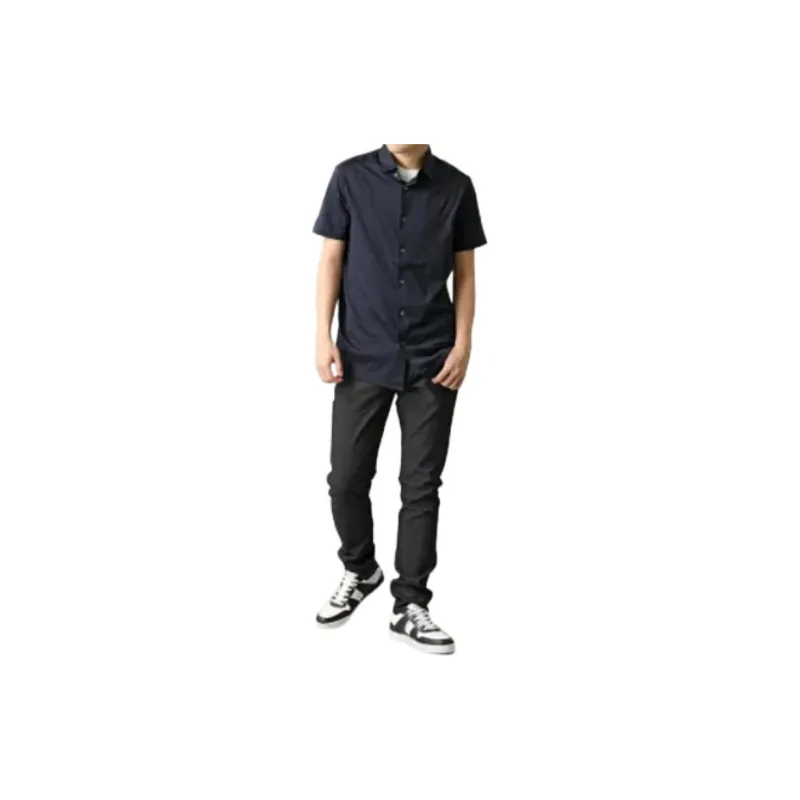 EMPORIO ARMANI Asv Short sleeved Lyocell blend Jersey Shirt-1