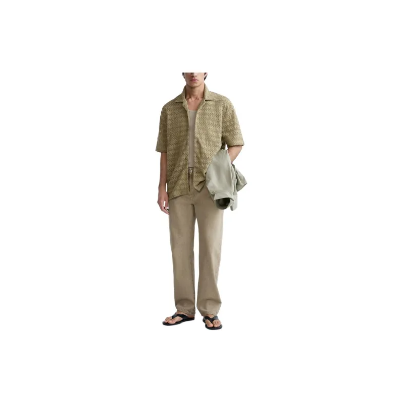 ZARA Shirts Men Light Khaki-3