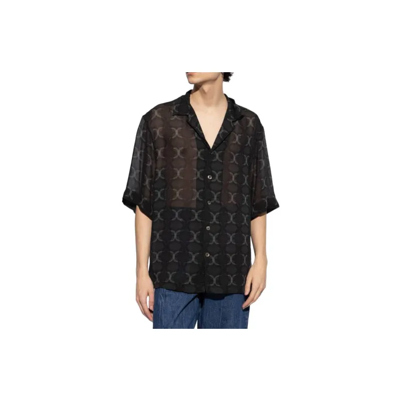 DRIES VAN NOTEN Pattern Printed Short Sleeved Buttoned Shirt-1
