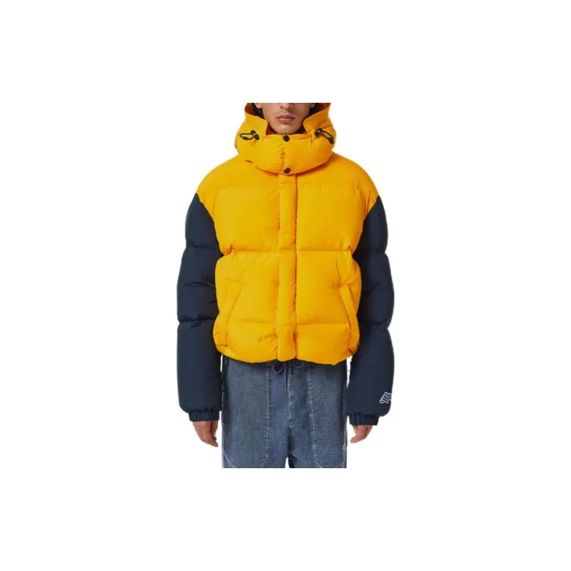 DIESEL Down Jackets Unisex Yellow Blue-2