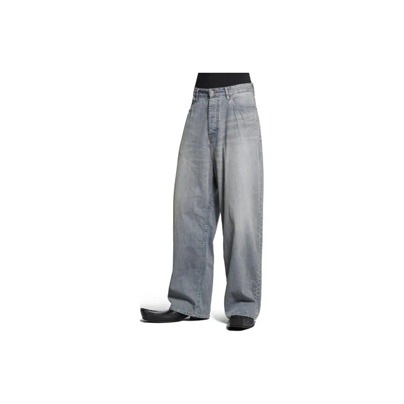 Balenciaga Jeans Loose Fit Style Men's Gray-5