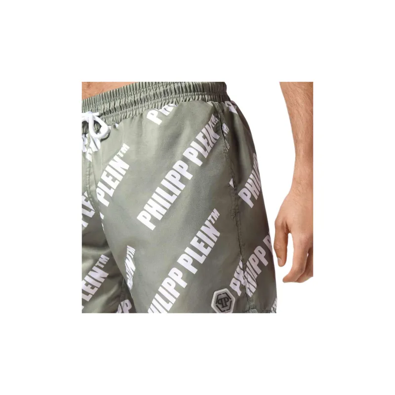 PHILIPP PLEIN Logo print Swim Shorts-3