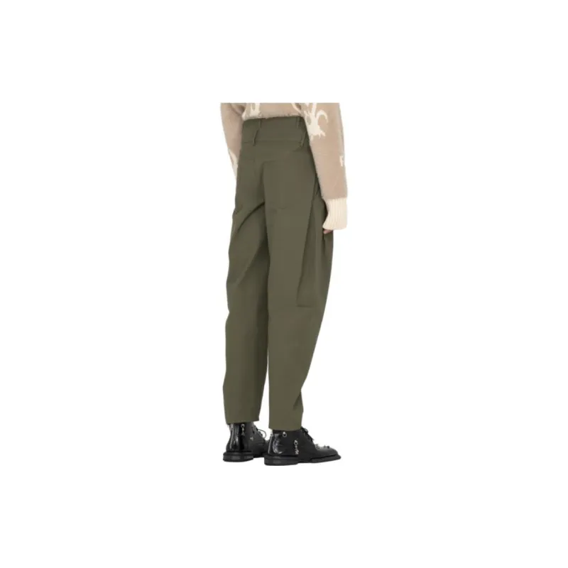 Feng Chen Wang Casual Pants Men Green Stripes-2