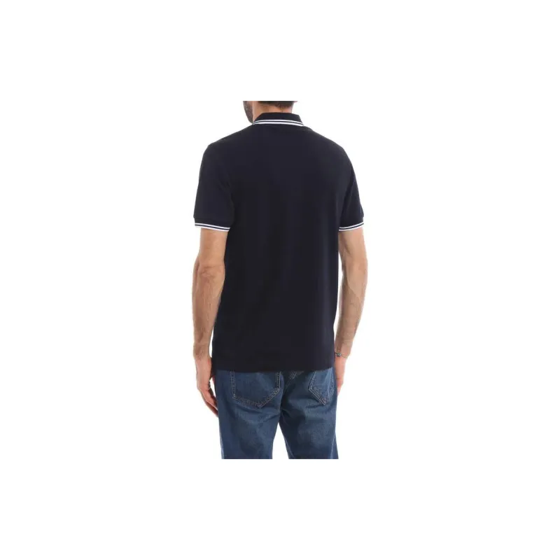 FRED PERRY Stripe Detailed Logo Embroidered Polo Shirt-3