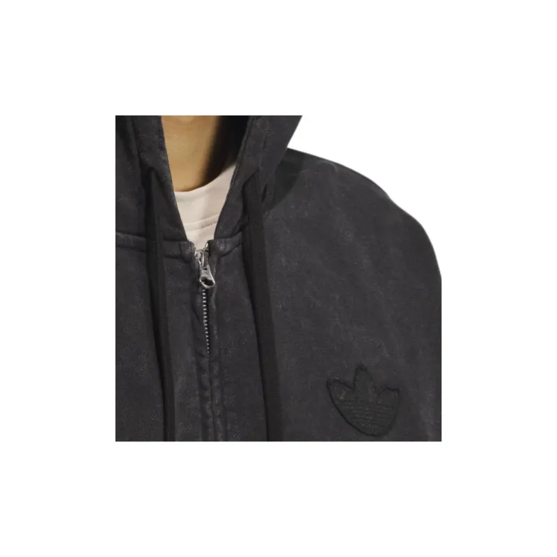 Adidas Originals WASHED FW24 HOODED JACKET Jackets & Coats Men Black-4