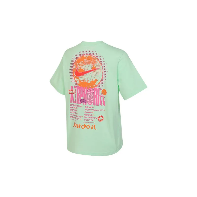 Nike T Shirt Women's Yellow Green-1