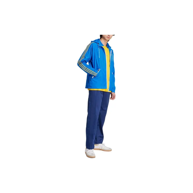 Adidas Originals Classic Three stripe Series Jackets Coats Men's Blue-3
