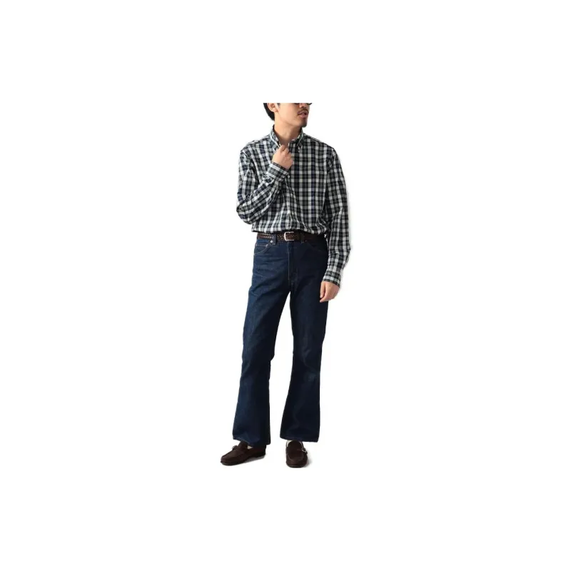 Beams Shirts Men Navy-2