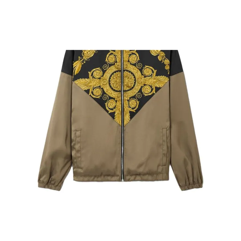 VERSACE Baroque Pattern Zip Up Track Jacket-5