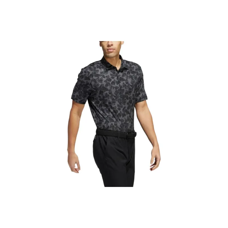 Adidas Polo Shirts Men Gray Black-3