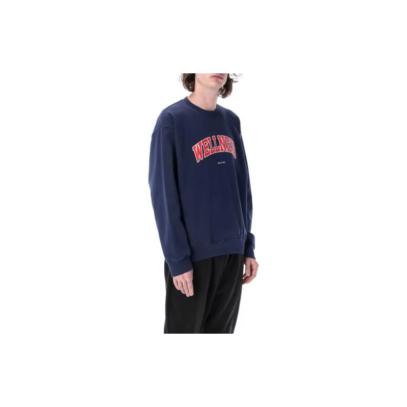 SPORTY & RICH Wellness Crew neck Cotton Sweatshirt-3