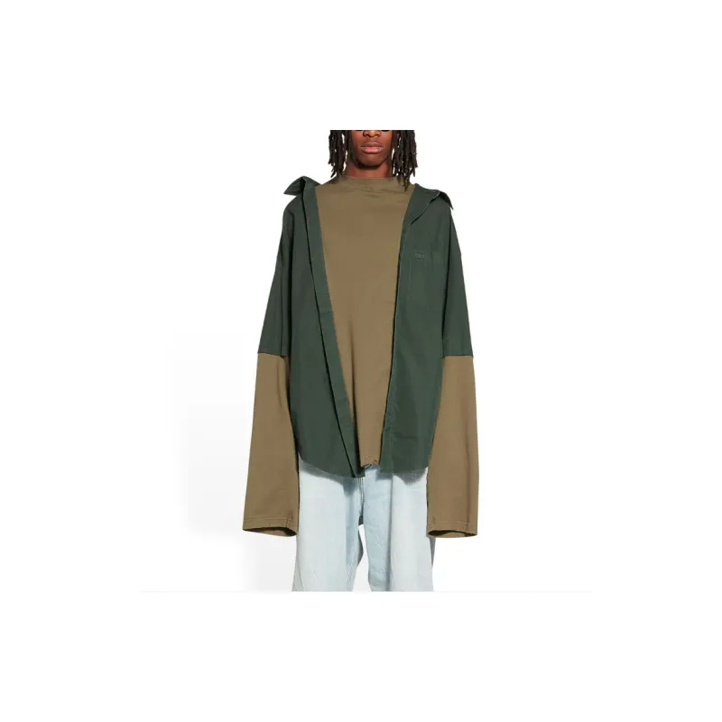 Balenciaga Shirts Men Green-2