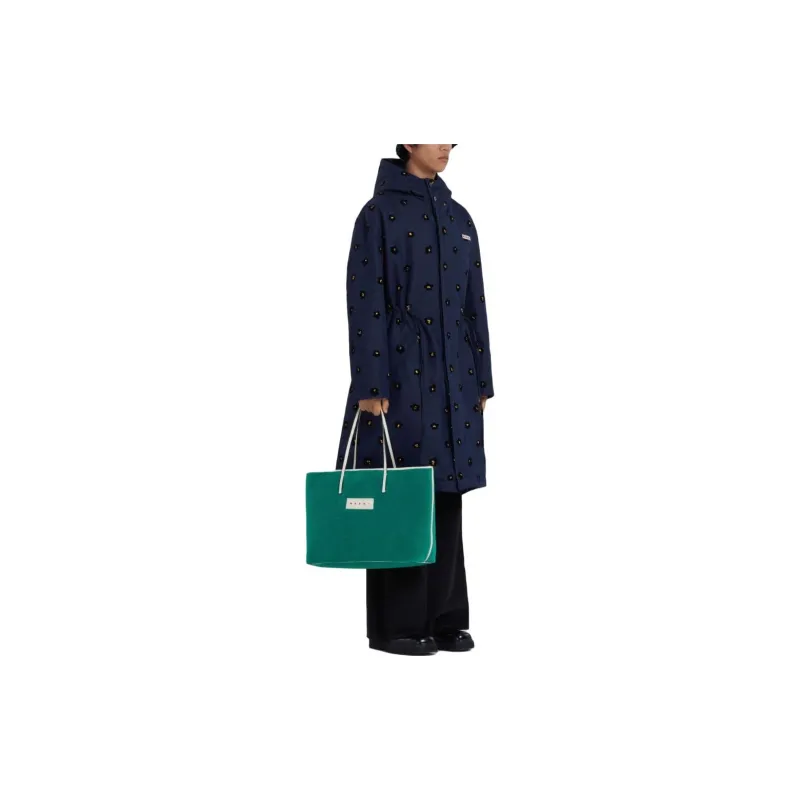 MARNI Draft Flower Hooded Parka Coat-3