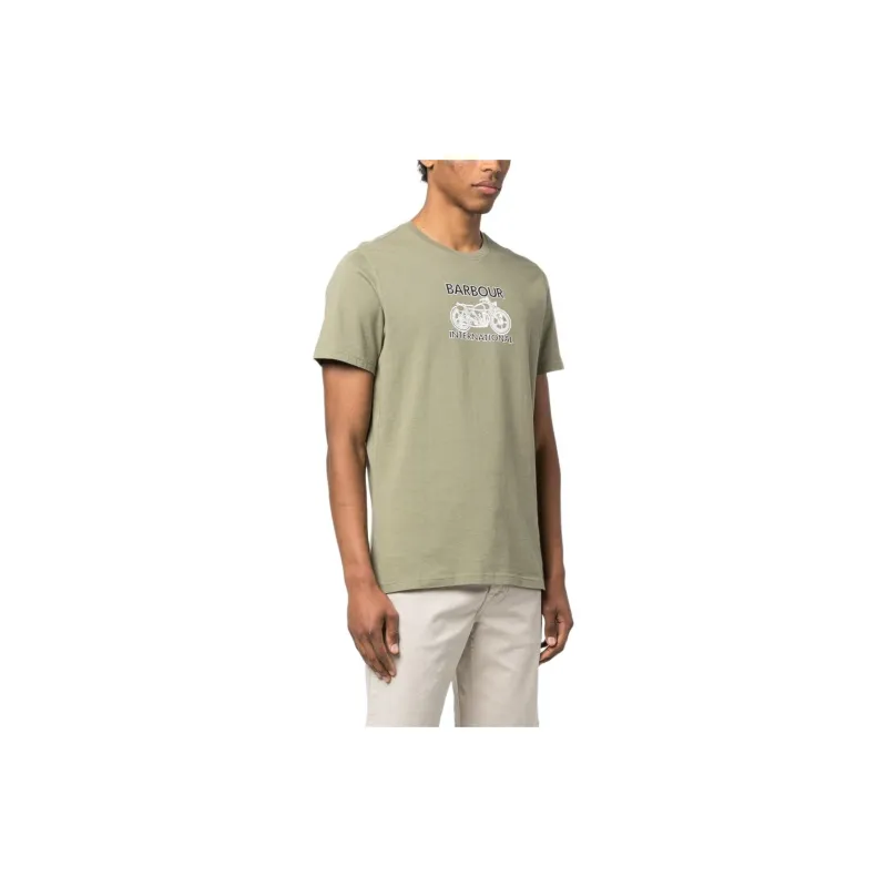 BARBOUR International Logo-print Cotton T-shirt-3