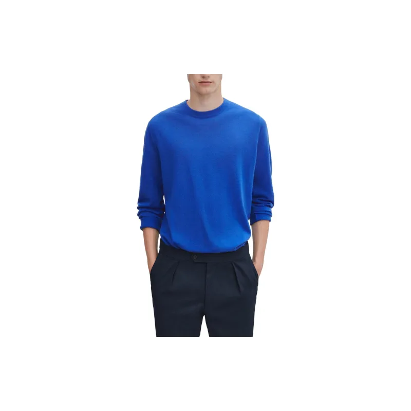 Massimo Dutti Cashmere Sweaters Men Steel Blue-2