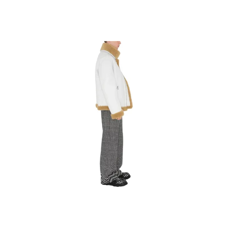 Burberry Leather Jacket Men's White-4