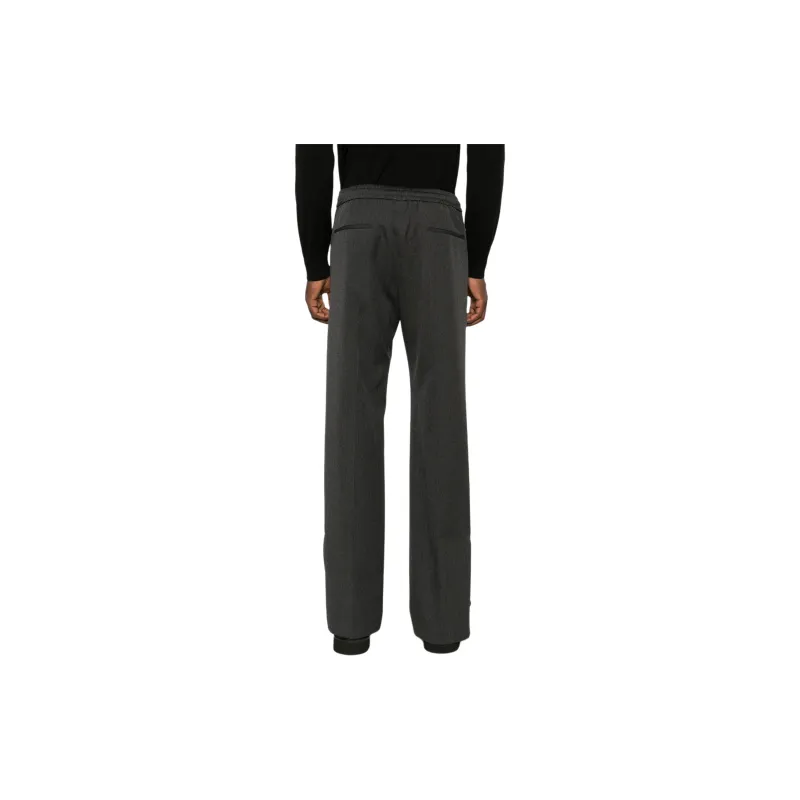 GUCCI Logo Trim Tapered Leg Trousers-2