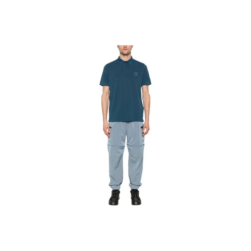 STONE ISLAND Logo Patch Short Sleeved Polo Shirt-1