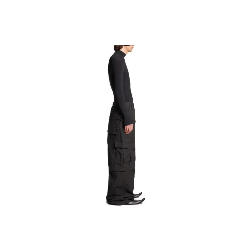 Balenciaga Cut Up Cargo Pants In Black Cargo Pants Unisex Black-4