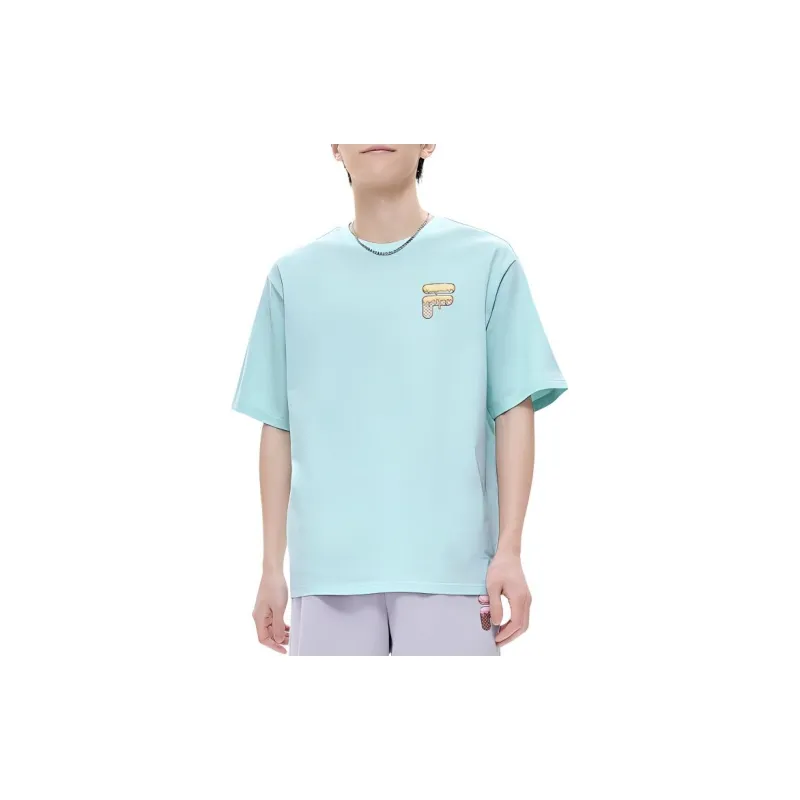 FILA Fusion T Shirt Unisex Light Teal-2