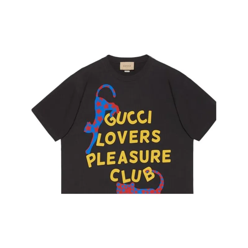 GUCCI Drop Shoulder Sleeve T-Shirt Men's Black-5