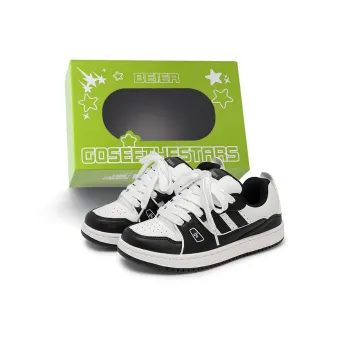 BEIER Trendy Versatile Campus Sweet Style Slip Resistant Low Top Skateboard Shoes Unisex