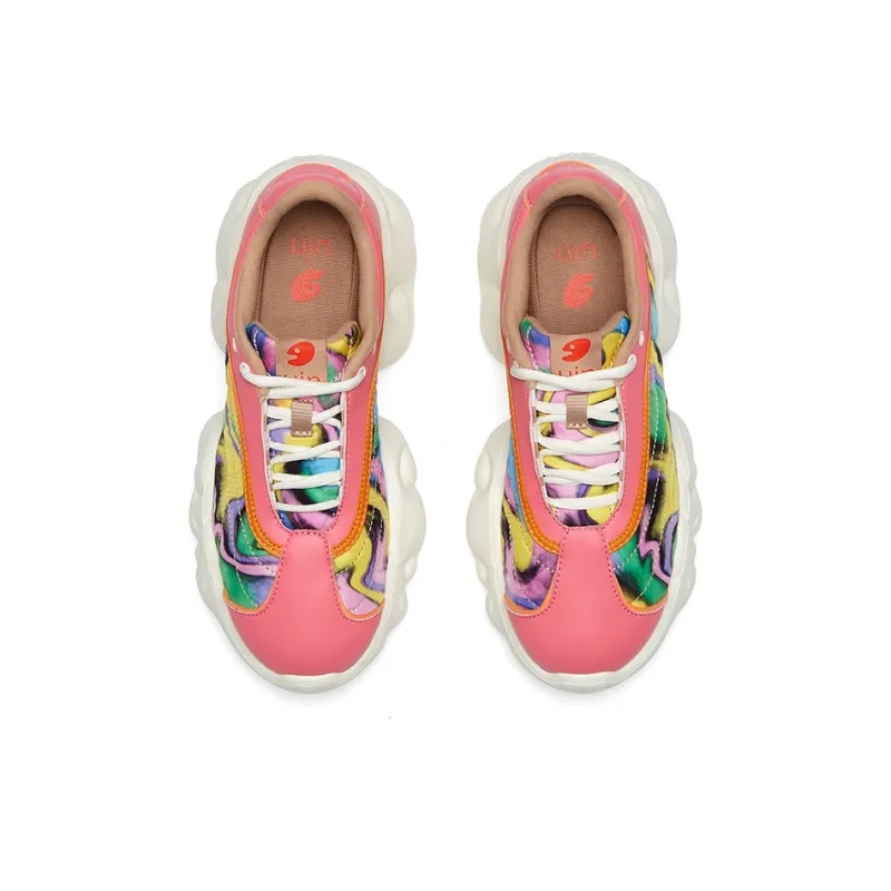 U.IN Painted Travel Cloud Collection Low Top Chunky Sneakers Women's-40