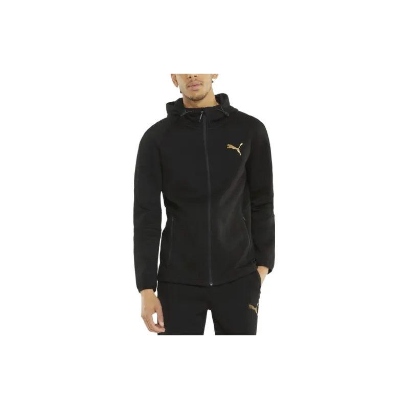 PUMA EVOSTRIPE Full Zip Hoodie Jacket Men's Black-2