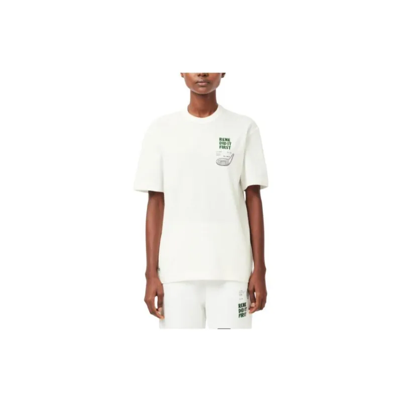 LACOSTE Regular T Shirt Unisex White-2