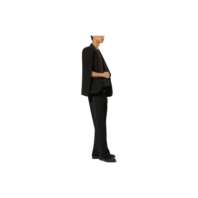 Valentino High Waist Straight Leg Trousers-1