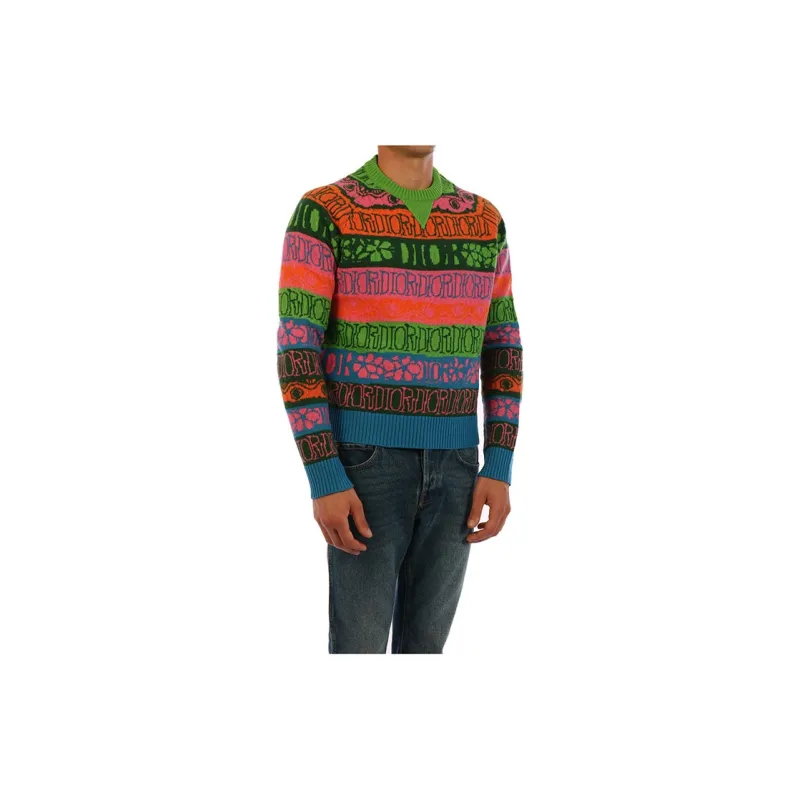 DIOR Loose Fit Knitwear Men's Multicolor-3