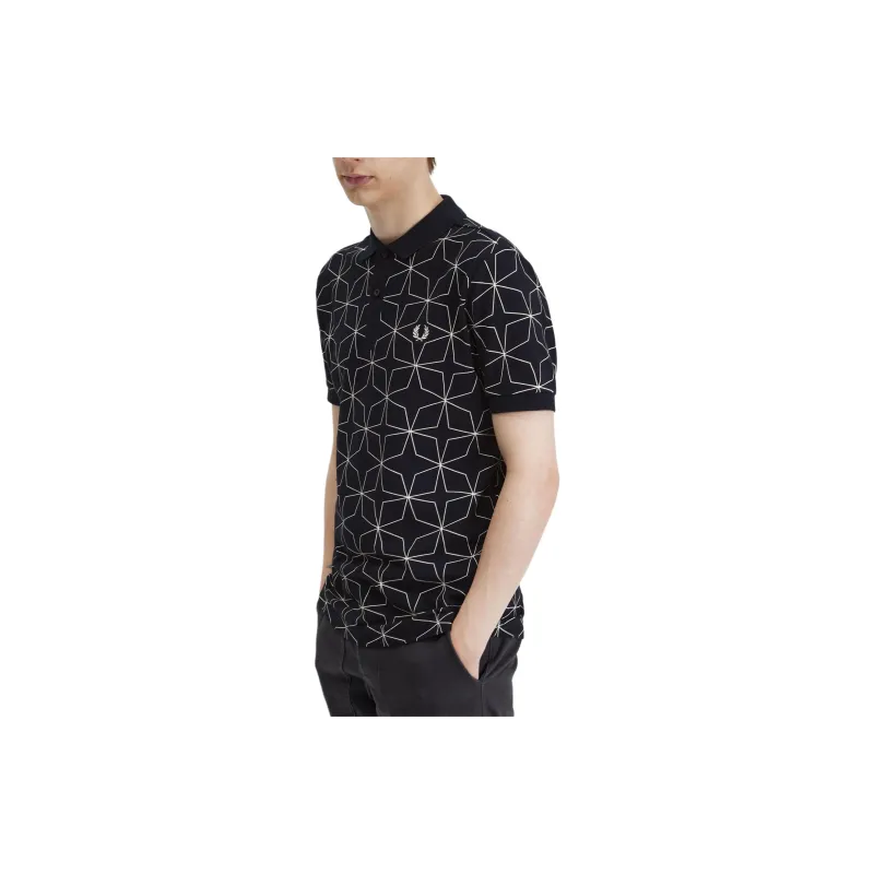 FRED PERRY Geometric print Polo Shirt-3