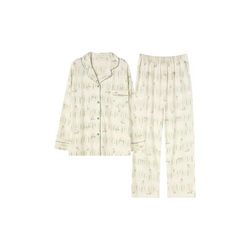 Mulong Family Pajama Set Women's Light Green