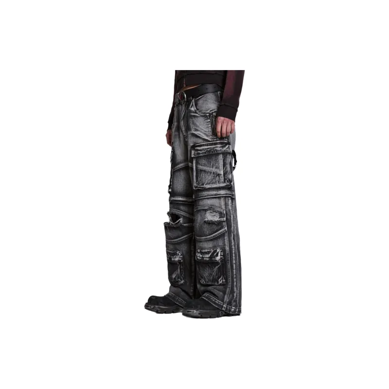 Jaded London Jeans Men's Gray Black-3