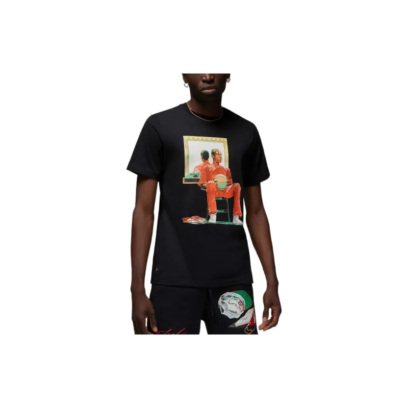 Jordan FLIGHT ARTIST T Shirts Men Black-2