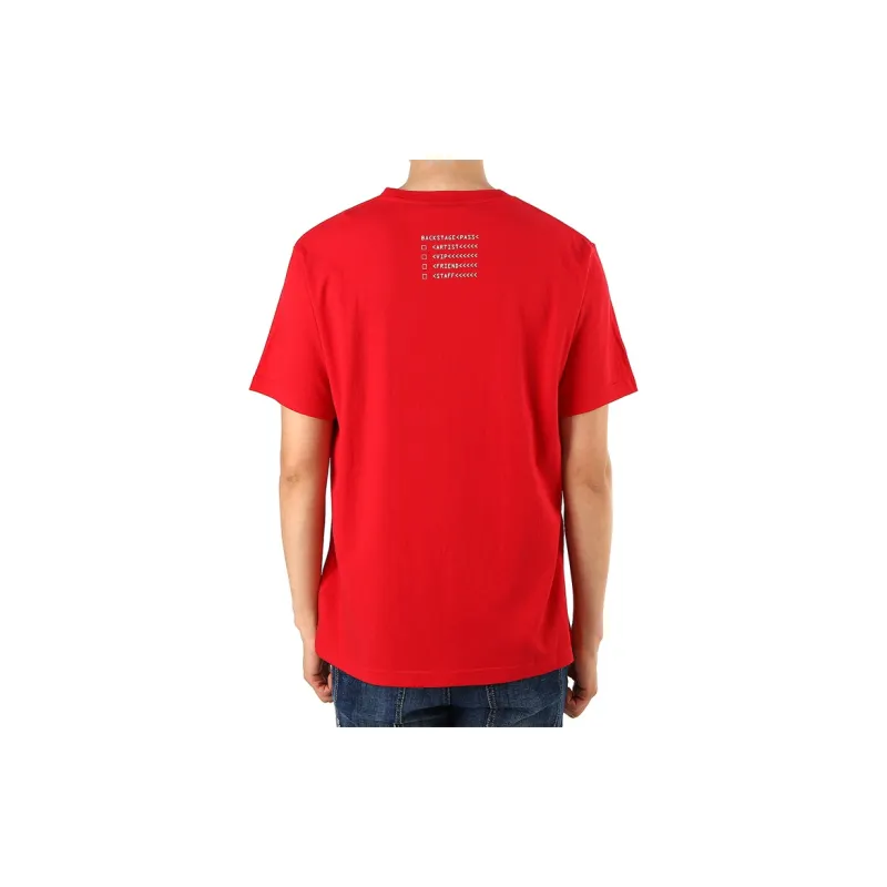 Moncler T-Shirts Men Red-3
