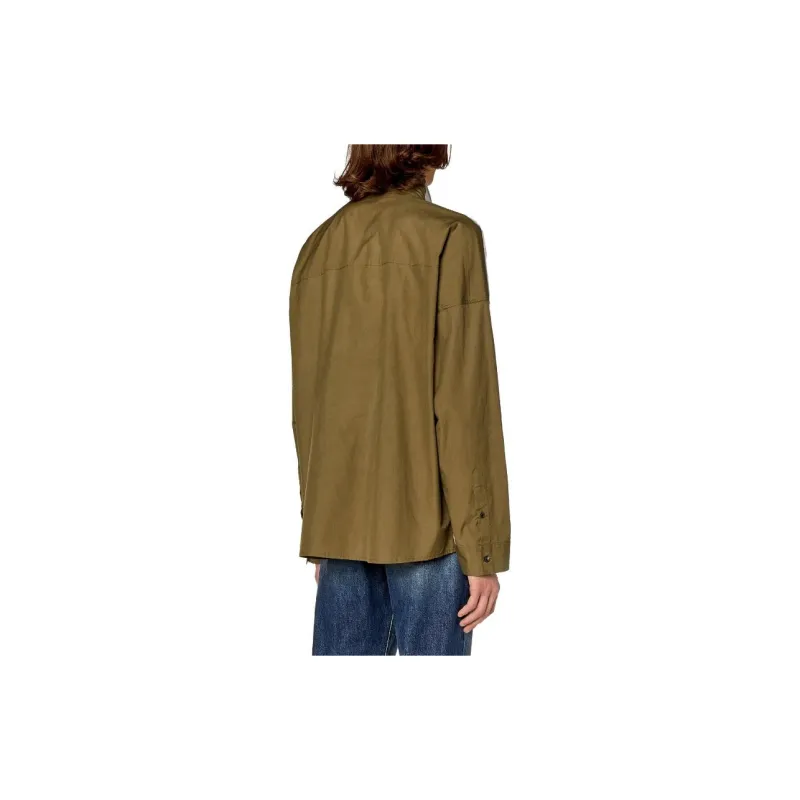 DIESEL Sweatshirts Men Gray & Green-2
