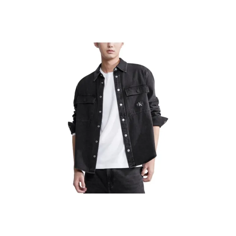Calvin Klein Logo patch Denim Shirt-2
