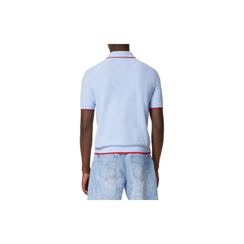 VERSACE SS24 Polo Shirt Men's Blue-4