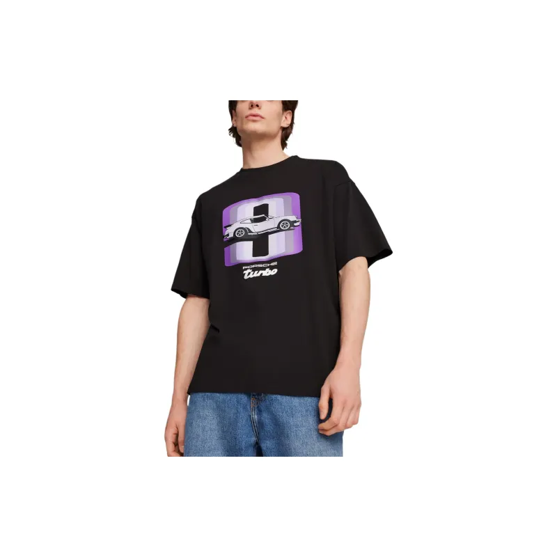 PUMA x PORSCHE LEGACY 911 SS24 Drop Shoulder Sleeve T Shirt Men's Black-2