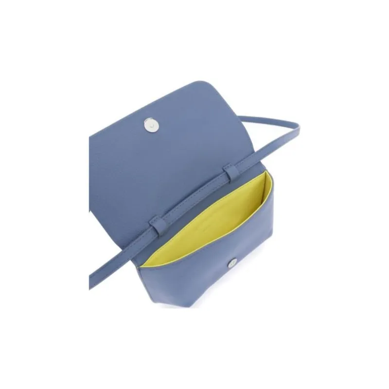 MARNI Calfskin Messenger Bag, Crossbody Bag, Shoulder Bag Men's Blue-4