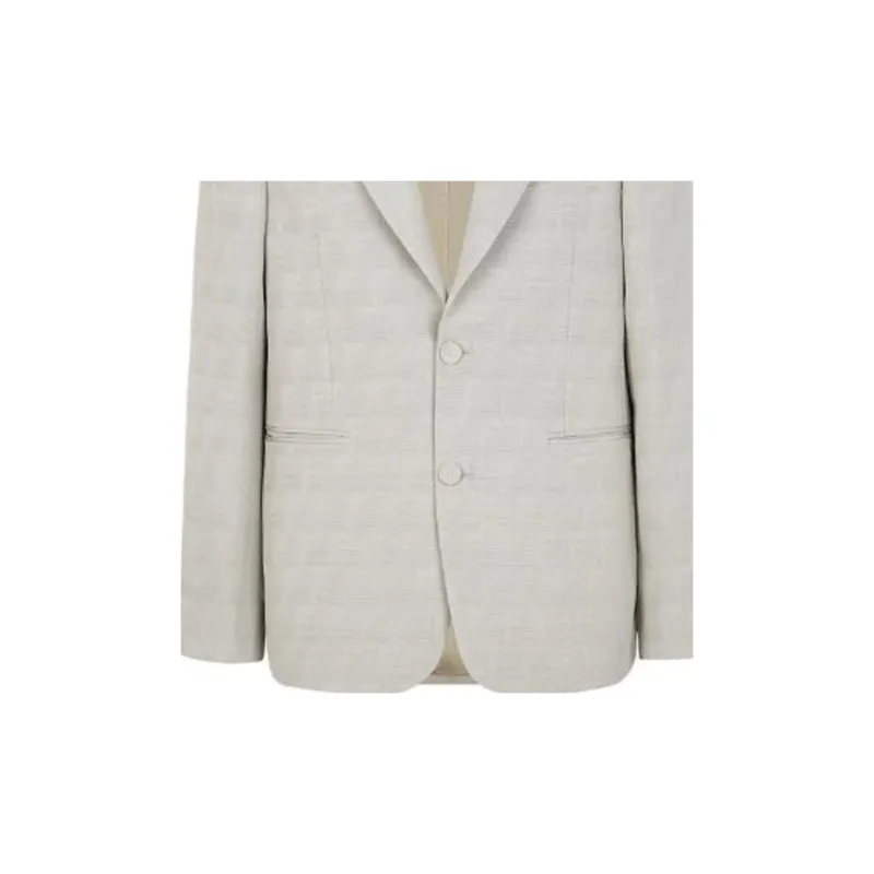 FENDI Logo Jacquard Single Breasted Jacket-4