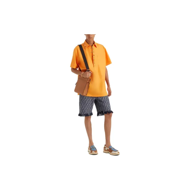FENDI Shirts Men Orange-2