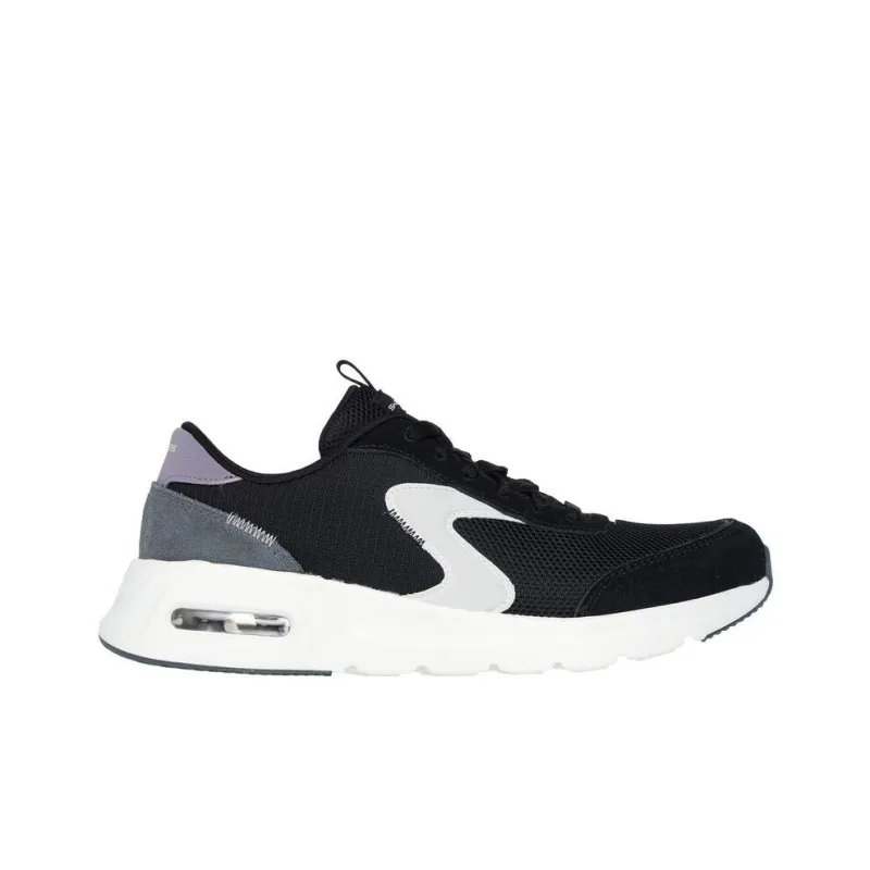 Skechers Anti Slip Wear Resistant Low Top Casual Shoes Women's Black White-1