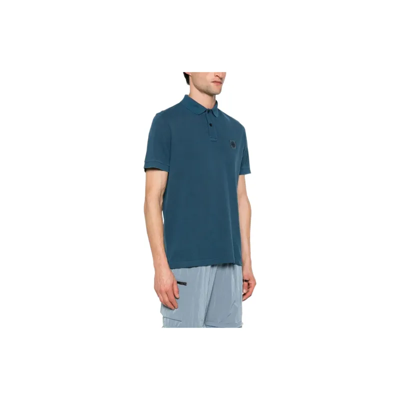 STONE ISLAND Logo Patch Short Sleeved Polo Shirt-2