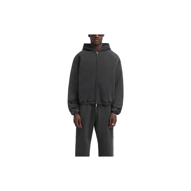 REPRESENT Heavyweight Initial Zip Hoodie Jackets Coats Men's Black-2